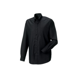 RUSSELL HEMD R-932M zwart met geborduurd SEGWAY logo