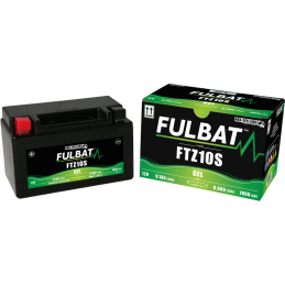 Fulbat battery  FTZ10S GEL  12Volt  Capacity:8.6Ah  CCA:190Amp  L:150 W:88 H:93   P/N:550636  Polarity: + / -