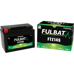 Fulbat battery  FTZ14S GEL  12Volt  Capacity:11.2Ah  CCA:230Amp  L:150 W:88 H:110   P/N:550638  Polarity: + / -