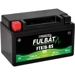 Fulbat battery  FTX7A-BS GEL  12Volt  Capacity:6Ah  CCA:90Amp  L:150 W:87 H:93   P/N:550915  Polarity: +/-