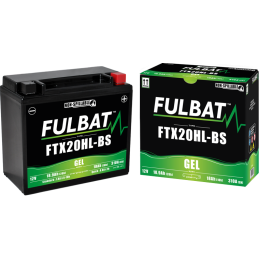 Fulbat battery  FTX20HL-BS GEL  12Volt  Capacity:18Ah  CCA:310Amp  L:175 W:87 H:155   P/N:550924  Polarity: -/+