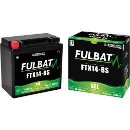Fulbat battery  FTX14-BS GEL  12Volt  Capacity:12Ah  CCA:200Amp  L:150 W:87 H:145   P/N:550923  Polarity: +/-