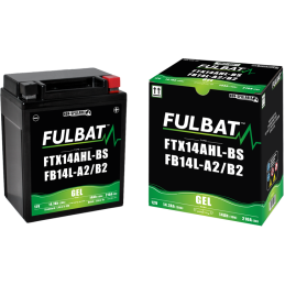 Fulbat battery  FTX14AHL-BS / FB14L-A2/B2 GEL   12Volt  Capacity:14Ah  CCA:175Amp  L:135 W:90 H:167   P/N:550927  Polarity: -/+