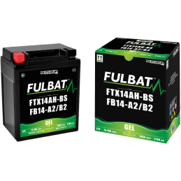 Fulbat battery  FTX14AH-BS / FB14-A2/B2 GEL   12Volt  Capacity:14Ah  CCA:175Amp  L:135 W:90 H:167   P/N:550946  Polarity: +/-
