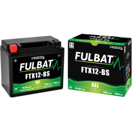 Fulbat battery  FTX12-BS GEL  12Volt  Capacity:10Ah  CCA:180Amp  L:150 W:87 H:130   P/N:550922  Polarity: +/-
