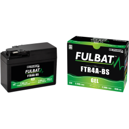 Fulbat battery  FTR4A-BS GEL  12Volt  Capacity:2.3Ah  CCA:45Amp  L:113 W:48 H:85   P/N:550950  Polarity: 
