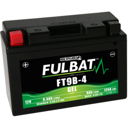 Fulbat battery  FT9B-4 GEL  12Volt  Capacity:8Ah  CCA:120Amp  L:150 W:68 H:105   P/N:550642  Polarity: + / -