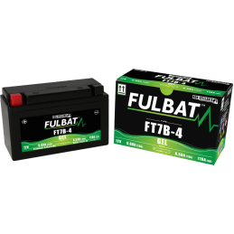 Fulbat battery  FT7B-4 GEL  12Volt  Capacity:6.5Ah  CCA:110Amp  L:150 W:65 H:93   P/N:550641  Polarity: + / -
