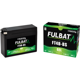 Fulbat battery  FT4B-BS GEL  12Volt  Capacity:2.3Ah  CCA:40Amp  L:113 W:38 H:85   P/N:550949  Polarity: 