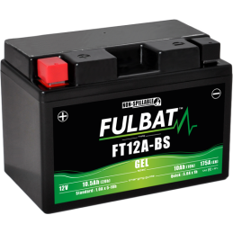Fulbat battery  FT12A-BS GEL  12Volt  Capacity:10Ah  CCA:175Amp  L:150 W:88 H:105   P/N:550679  Polarity: + / -