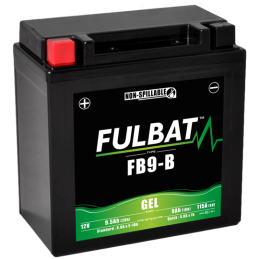 Fulbat battery  FB9-B GEL (12N9-4B-1)  12Volt  Capacity:9Ah  CCA:115Amp  L:135 W:75 H:139   P/N:550925  Polarity: +/-