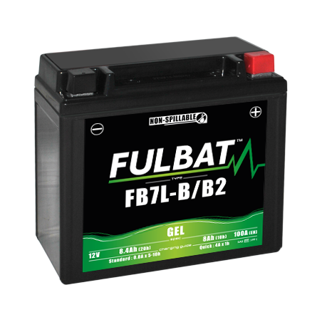 Fulbat battery  FB7L-B/B2  GEL  12Volt  Capacity:8Ah  CCA:100Amp  L:136 W:76 H:130   P/N:550995  Polarity: -/+