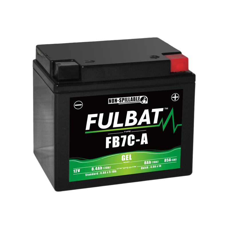 Fulbat battery FB7C-A GEL 12Volt Capacity:8Ah CCA:85Amp L:129 W:89 H:114 P/N:550989 Polarity: - / + Fulbat battery FB7C-A GEL 12Volt Capacity:8Ah CCA:85Amp L:129 W:89 H:114 P/N:550989 Polarity: - / +