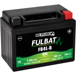Fulbat battery  FB4L-B GEL  12Volt  Capacity:5Ah  CCA:50Amp  L:120 W:70 H:92   P/N:550916  Polarity: -/+