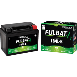 Fulbat battery  FB4L-B GEL  12Volt  Capacity:5Ah  CCA:50Amp  L:120 W:70 H:92   P/N:550916  Polarity: -/+