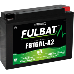 Fulbat battery  FB16AL-A2 GEL  12Volt  Capacity:16Ah  CCA:210Amp  L:205 W:70 H:162   P/N:550948  Polarity: -/+