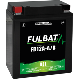 Fulbat battery  FB12A-A/B GEL (12N12A-4A-1)  12Volt  Capacity:12Ah  CCA:155Amp  L:134 W:80 H:161   P/N:550947  Polarity: +/-