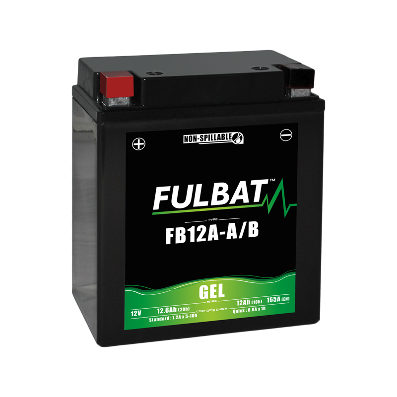 Fulbat battery FB12A-A/B GEL (12N12A-4A-1) 12Volt Capacity:12Ah CCA:155Amp L:134 W:80 H:161 P/N:550947 Polarity: +/- Fulbat battery FB12A-A/B GEL (12N12A-4A-1) 12Volt Capacity:12Ah CCA:155Amp L:134 W:80 H:161 P/N:550947 Polarity: +/-