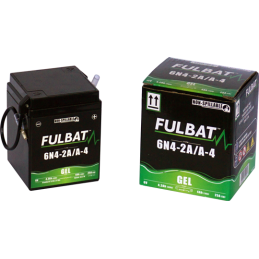 Fulbat battery  6N4-2A/A-4 GEL  6Volt  Capacity:4Ah  CCA:25Amp  L:71 W:71 H:93   P/N:550959  Polarity: - / +