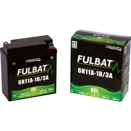 Fulbat battery  6N11A-1B/3A GEL  6Volt  Capacity:11Ah  CCA:90Amp  L:121 W:58 H:130   P/N:550957  Polarity: - / +
