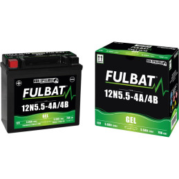 Fulbat battery  12N5.5-4A/4B GEL  12Volt  Capacity:5.5Ah  CCA:70Amp  L:135 W:60 H:130   P/N:550981  Polarity: + / -