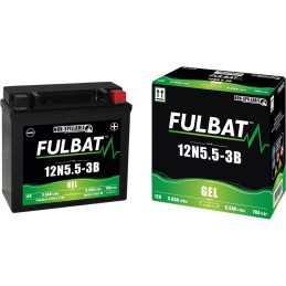 Fulbat battery  12N5.5-3B GEL  12Volt  Capacity:5.5Ah  CCA:70Amp  L:135 W:60 H:130   P/N:550980  Polarity: - / +