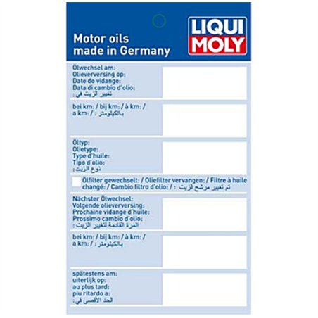 LIQUI MOLY Ölwechselaufkleber – Art. 5316
